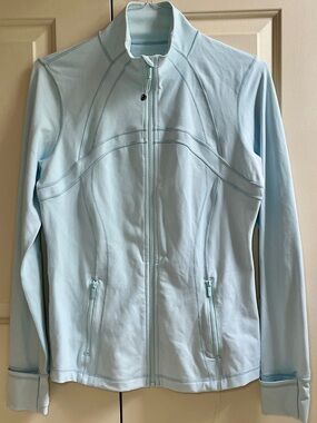 LN!🍒LULULEMON sz 12 DEFINE Jacket SHEER BLUE Icy Frozen Blue *LUON